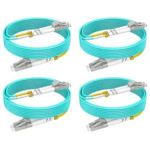 OM4 Fiber LC to LC Patch Cable Multimode 26ft/8m-4PACK, MM Fiber Optic Patch Cable Duplex 10G/40G/100G LSZH, OM4 Fiber LC to LC Patch Cable Multimode 26ft/8m-4PACK, MM Fiber Optic Patch Cable Duplex 10G/40G/100G LSZH,