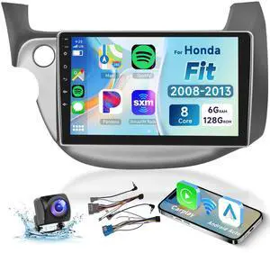 8 CORE 6G+128G Car Radio for Honda Fit 2008-2013 with Wireless CarPlay/Android Auto, 10.1 1280 * 720P IPS Touch Screen Stereo Android 13 GPS WiFi Bluetooth DSP SWC + HD Backup Camera 8 CORE 6G+128G Car Radio for Honda Fit 2008-2013 with Wireless CarPlay/Android Auto, 10.1 1280 * 720P IPS Touch Screen Stereo Android 13 GPS WiFi Bluetooth DSP SWC + HD Backup Camera