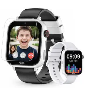 Kipywatch Smart Watch for Kids - Kids Watch with GPS Tracker, Safe Zones Alert Camera, Voice & Video Call, School Mode Parental App, Subscription Required - Extra White Strap - Gifts for Boys 3-12 Kipywatch Smart Watch for Kids - Kids Watch with GPS Tracker, Safe Zones Alert Camera, Voice & Video Call, School Mode Parental App, Subscription Required - Extra White Strap - Gifts for Boys 3-12