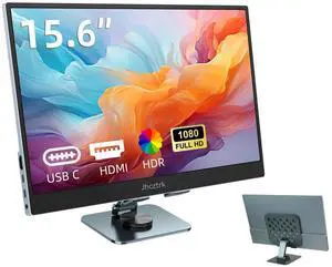 15.6 Inch Portable Monitor, FHD 1080P IPS 100% sRGB Full Function USB-C Ultra Slim Metal Bezel External Travel Screen with Stand & Carry Bag for Laptop Mac PC Phone PS4 PS5 Xbox Switch 15.6 Inch Portable Monitor, FHD 1080P IPS 100% sRGB Full Function USB-C Ultra Slim Metal Bezel External Travel Screen with Stand & Carry Bag for Laptop Mac PC Phone PS4 PS5 Xbox Switch