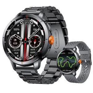 Smart Watch for Men (Answer/Make Call), Built-in GPS, Compass, 1.60" AMOLED, 5ATM Waterproof, Heart Rate SpO2 Sleep Monitor, iPhone Android - Grey Smart Watch for Men (Answer/Make Call), Built-in GPS, Compass, 1.60" AMOLED, 5ATM Waterproof, Heart Rate SpO2 Sleep Monitor, iPhone Android - Grey