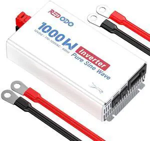 Pure Sine Wave Inverter 1000W Convert DC 12V to AC 110V, Monitoring Screen Showing Real-Time Status, for Off-Grid Solar Power System, RV, Home Backup Power Pure Sine Wave Inverter 1000W Convert DC 12V to AC 110V, Monitoring Screen Showing Real-Time Status, for Off-Grid Solar Power System, RV, Home Backup Power