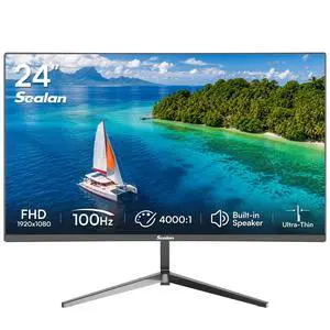 24 Inch Computer Monitor, FHD 1080P, 100Hz | VA Display with Built-in Speaker, HDMI DP, FreeSync HDR10, 98% sRGB, VESA Mountable for Home Office Gaming 24 Inch Computer Monitor, FHD 1080P, 100Hz | VA Display with Built-in Speaker, HDMI DP, FreeSync HDR10, 98% sRGB, VESA Mountable for Home Office Gaming