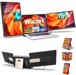 15.6" Laptop Screen Extender, Detachable Portable Monitor for Work & Travel | 11+ Flexible Setups, Driver-Free Plug & Play, 235° Fold & 90° Rotate, Ultra-Thin Dual/Triple Monitor for 13"-17.3" Laptops 15.6" Laptop Screen Extender, Detachable Portable Monitor for Work & Travel | 11+ Flexible Setups, Driver-Free Plug & Play, 235° Fold & 90° Rotate, Ultra-Thin Dual/Triple Monitor for 13"-17.3" Laptops
