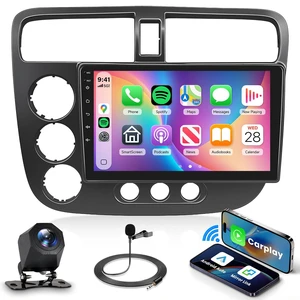 2G+64G Android 13 Car Stereo for Honda Civic 2001-2005 with Wireless Carplay Android Auto, 9 Inch Touch Screen Radio Support GPS, WiFi, Bluetooth, FM, SWC, Backup Camera 2G+64G Android 13 Car Stereo for Honda Civic 2001-2005 with Wireless Carplay Android Auto, 9 Inch Touch Screen Radio Support GPS, WiFi, Bluetooth, FM, SWC, Backup Camera