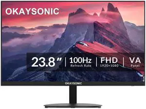 24" FHD Office Monitor - 100Hz Refresh Rate & 1ms Response for Ultra-Smooth AMD FreeSync, Frameless, Built-in Speakers, Eye Care 24" FHD Office Monitor - 100Hz Refresh Rate & 1ms Response for Ultra-Smooth AMD FreeSync, Frameless, Built-in Speakers, Eye Care
