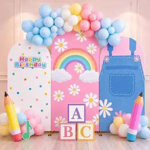 3 Pcs Cartoon Teachers Arch Covers English Teacher Themed Party Decor 6ft 6.6ft 7.2ft Spandex Backdrop Cover Rainbow Daisy Arch Backdrop for Girls Classroom Birthday Party Supplies 3 Pcs Cartoon Teachers Arch Covers English Teacher Themed Party Decor 6ft 6.6ft 7.2ft Spandex Backdrop Cover Rainbow Daisy Arch Backdrop for Girls Classroom Birthday Party Supplies
