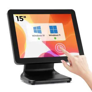 15-inch POS Touch Screen Monitor, True Flat Seamless POS Monitor, Heavy-Duty Metal Stand, HDMI/VGA Capacitive Screen Display for Retail Restaurant, Bar, No Driver Required, 2Y Protection 15-inch POS Touch Screen Monitor, True Flat Seamless POS Monitor, Heavy-Duty Metal Stand, HDMI/VGA Capacitive Screen Display for Retail Restaurant, Bar, No Driver Required, 2Y Protection