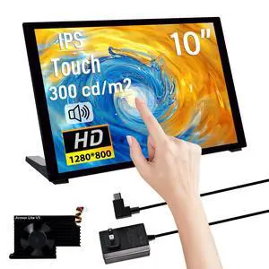10.1 inch Capacitive Touchscreen for Raspberry Pi, HDMI Monitor IPS 1280X800 LCD Display with Dual-Speaker for Raspberry Pi 5/4B/3B+/3B/B+, with Mount Hole to Install Raspberry Pi Board 10.1 inch Capacitive Touchscreen for Raspberry Pi, HDMI Monitor IPS 1280X800 LCD Display with Dual-Speaker for Raspberry Pi 5/4B/3B+/3B/B+, with Mount Hole to Install Raspberry Pi Board