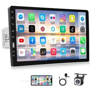 Single Din Car Stereo with Bluetooth 9 Inch HD Touch Screen Car Stereo with Backup Camera + External Microphone + FM MP5 Player Car Audio Receivers Support Mirror Link SWC USB EQ Car Radio Single Din Car Stereo with Bluetooth 9 Inch HD Touch Screen Car Stereo with Backup Camera + External Microphone + FM MP5 Player Car Audio Receivers Support Mirror Link SWC USB EQ Car Radio