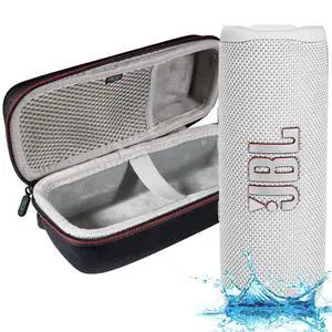 Flip 6 - Waterproof Portable Bluetooth Speaker, Powerful Sound and deep bass, IPX7 Waterproof, 12 Hours of Playtime with Megen Hardshell Case - White Flip 6 - Waterproof Portable Bluetooth Speaker, Powerful Sound and deep bass, IPX7 Waterproof, 12 Hours of Playtime with Megen Hardshell Case - White