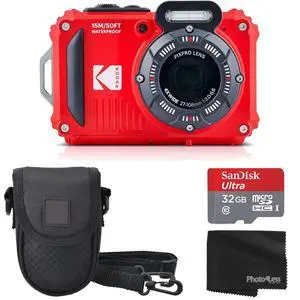 PIXPRO WPZ2 Rugged Waterproof Shockproof Digital Camera 16MP 4X Optical Zoom 1080P Full HD Video, 2.7" LCD (Red) Bundle with Camera Case, SanDisk 32GB microSDHC Card (4 Items) PIXPRO WPZ2 Rugged Waterproof Shockproof Digital Camera 16MP 4X Optical Zoom 1080P Full HD Video, 2.7" LCD (Red) Bundle with Camera Case, SanDisk 32GB microSDHC Card (4 Items)