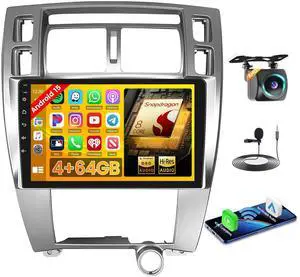 Qualcomn Chipset 8 Core 4+64GB Android 15 Car Stereo for Hyundai Tucson 2006-2009, 10 Inch Touch Screen Carplay Android Auto Radio DSP Hi-Res Picture in Picture+AHD Backup Camera Voice Assistant Qualcomn Chipset 8 Core 4+64GB Android 15 Car Stereo for Hyundai Tucson 2006-2009, 10 Inch Touch Screen Carplay Android Auto Radio DSP Hi-Res Picture in Picture+AHD Backup Camera Voice Assistant
