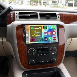 Car Stereo for Chevrolet Silverado Tahoe Suburban GMC Yukon 2007-2012 | 9 Inch HD Touch Screen with 4+64GB storage, Silverado Radio with CarPlay Android Auto WiFi GPS Bluetooth FM/RDS 32EQ SWC Car Stereo for Chevrolet Silverado Tahoe Suburban GMC Yukon 2007-2012 | 9 Inch HD Touch Screen with 4+64GB storage, Silverado Radio with CarPlay Android Auto WiFi GPS Bluetooth FM/RDS 32EQ SWC