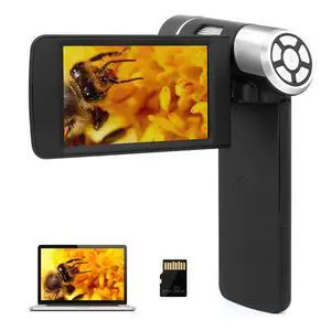 LM203 Digital Microscope Handheld with 4" Screen, Portable Microscope Camera for Adults, 200X USB Coin Magnifier with 8 LED Lights, Microscope Kit for Kids 8-12, 1080P Photo Video, 32G LM203 Digital Microscope Handheld with 4" Screen, Portable Microscope Camera for Adults, 200X USB Coin Magnifier with 8 LED Lights, Microscope Kit for Kids 8-12, 1080P Photo Video, 32G