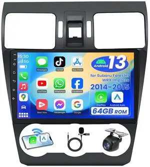 4Core 64GB ROM Car Radio for Subaru Forester WRX Impreza 2014 2015: Wireless CarPlay&Android Auto 9" HD Touchscreen Bluetooth WiFi GPS FM Suitable for Harman Kardon Systems 1080P Backup Camera SWC 4Core 64GB ROM Car Radio for Subaru Forester WRX Impreza 2014 2015: Wireless CarPlay&Android Auto 9" HD Touchscreen Bluetooth WiFi GPS FM Suitable for Harman Kardon Systems 1080P Backup Camera SWC