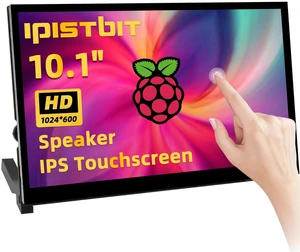 Raspberry Pi Screen, 10.1 Inch Touchscreen Monitor, IPS 1024×600, Dual Built-in Speakers, HDMI Portable Monitor Compatible with Raspberry Pi 5/4/3/Zero,Driver Free Raspberry Pi Screen, 10.1 Inch Touchscreen Monitor, IPS 1024×600, Dual Built-in Speakers, HDMI Portable Monitor Compatible with Raspberry Pi 5/4/3/Zero,Driver Free