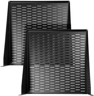 AxcessAbles 2U Vented Rack Shelf - 2 Pack | Rack Trays for 19 Inch Equipment Rack Cabinets | 18" Deep Rackmount Shelf with Lips | 50lb Capacity (2-Pack) AxcessAbles 2U Vented Rack Shelf - 2 Pack | Rack Trays for 19 Inch Equipment Rack Cabinets | 18" Deep Rackmount Shelf with Lips | 50lb Capacity (2-Pack)