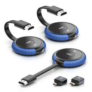 4K Wireless HDMI 2 Transmitters & 1 Receiver, 2.4/5.8GHz HDMI Wireless Multiple TX, Casting Video &Audio Extender for Laptop, DSLR, TV Box, Smartphone to Monitor, Projector, TV - 328FT 4K Wireless HDMI 2 Transmitters & 1 Receiver, 2.4/5.8GHz HDMI Wireless Multiple TX, Casting Video &Audio Extender for Laptop, DSLR, TV Box, Smartphone to Monitor, Projector, TV - 328FT