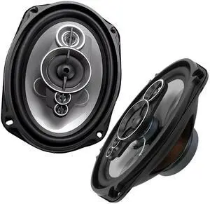 KG 6x9 Coaxial Car Speakers, 5-Way 1200W, 6996S Series (Pair) | 1200W & 4, 5-way full-range sound. Polypropylene cones, butyl rubber surrounds, protective grilles KG 6x9 Coaxial Car Speakers, 5-Way 1200W, 6996S Series (Pair) | 1200W & 4, 5-way full-range sound. Polypropylene cones, butyl rubber surrounds, protective grilles