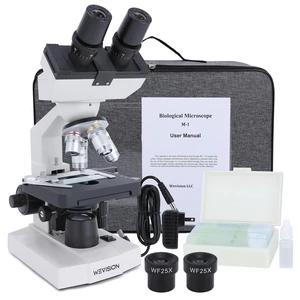 Professional 40X-2500X Lab Binocular Compound Microscope for Clinical Research - 4 Achromatic Objectives, Double-Layer Mechanical Stage, Coaxial Focus - High-Precision LED Scope for Labs & Medicine Professional 40X-2500X Lab Binocular Compound Microscope for Clinical Research - 4 Achromatic Objectives, Double-Layer Mechanical Stage, Coaxial Focus - High-Precision LED Scope for Labs & Medicine
