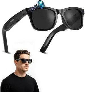 Your First Smart Glasses Sidekick Glasses, 8MP HD Video Recording | 410mAh Battery, Object Recognition & Real-Time Translation, Camera Glasses for Outdoor Activities for Women Men, Black Your First Smart Glasses Sidekick Glasses, 8MP HD Video Recording | 410mAh Battery, Object Recognition & Real-Time Translation, Camera Glasses for Outdoor Activities for Women Men, Black