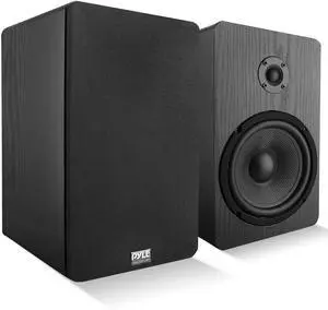 Usa Wood Bookshelf Speaker - 200W Peak - 6.5 in Woofer -.75mm Dome Tweeter - Wall-Mountable Passive Home Theater Satellite - Audiophile Components - Superior Sound - PSMSP6 - Black, Pair Usa Wood Bookshelf Speaker - 200W Peak - 6.5 in Woofer -.75mm Dome Tweeter - Wall-Mountable Passive Home Theater Satellite - Audiophile Components - Superior Sound - PSMSP6 - Black, Pair
