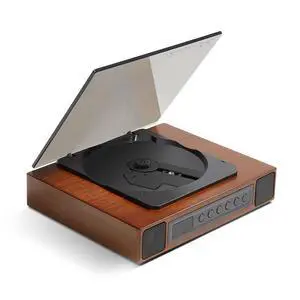 K10 Bluetooth CD Player with Speakers for Home, Rechargeable | Remote Control, Bluetooth 5.3 Input & Output, USB Playback, AUX Input & Optical Output, CD-R/RW & MP3 CDs, Retro Wood-Style K10 Bluetooth CD Player with Speakers for Home, Rechargeable | Remote Control, Bluetooth 5.3 Input & Output, USB Playback, AUX Input & Optical Output, CD-R/RW & MP3 CDs, Retro Wood-Style
