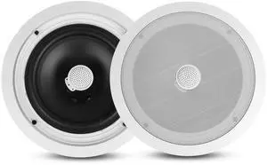 8 Ceiling Mount Speakers (Pair)- 2-Way Stereo Speaker System with Easy Install Flush Design - Directable 1 Titanium Dome Tweeter - 55Hz Freq Response for Deep Bass - 300W Peak Power,(White) 8 Ceiling Mount Speakers (Pair)- 2-Way Stereo Speaker System with Easy Install Flush Design - Directable 1 Titanium Dome Tweeter - 55Hz Freq Response for Deep Bass - 300W Peak Power,(White)