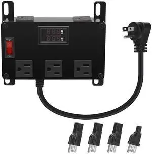 Media Cabinet Power Strip, 5 Outlets, Half Width, Compatible with On-Q Media Cabinets, 3 IEC C13 Adapters, 1 IEC C7 Adapter, AC1031 Media Cabinet Power Strip, 5 Outlets, Half Width, Compatible with On-Q Media Cabinets, 3 IEC C13 Adapters, 1 IEC C7 Adapter, AC1031