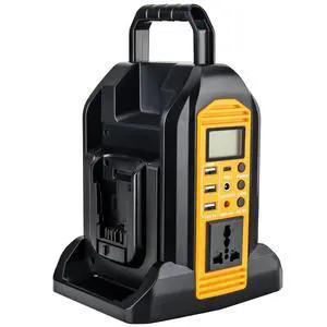 350W Portable Power Supply Inverter Power Adapter Compatible with Dewalt 20V Li-ion Battery, DC 20V to AC 120V Converter with AC Output, USB Port, Type-C Port, 300LM LED Light for Camping Emergency 350W Portable Power Supply Inverter Power Adapter Compatible with Dewalt 20V Li-ion Battery, DC 20V to AC 120V Converter with AC Output, USB Port, Type-C Port, 300LM LED Light for Camping Emergency
