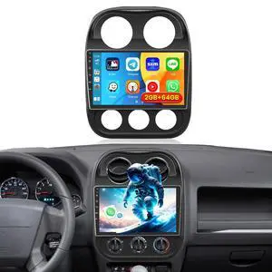 Car Stereo for Jeep Compass Patriot 2010-2016 Wireless CarPlay Android Auto | 10 Inch HD Touch Screen with 2+64G storage, Compass Radio with 5Ghz WiFi GPS Bluetooth FM/RDS EQ SWC Backup Camera MIC Car Stereo for Jeep Compass Patriot 2010-2016 Wireless CarPlay Android Auto | 10 Inch HD Touch Screen with 2+64G storage, Compass Radio with 5Ghz WiFi GPS Bluetooth FM/RDS EQ SWC Backup Camera MIC
