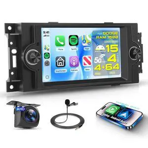 4G+64G Car Radio Stereo for Dodge Ram 1500 06-08,Chrysler 300C 05-07,Chrysler PT Cruiser,Jeep Grand Cherokee, Wireless Carplay Android Auto,6.2" for Dodge Ram Radio for Jeep Grand Cherokee Radio 4G+64G Car Radio Stereo for Dodge Ram 1500 06-08,Chrysler 300C 05-07,Chrysler PT Cruiser,Jeep Grand Cherokee, Wireless Carplay Android Auto,6.2" for Dodge Ram Radio for Jeep Grand Cherokee Radio