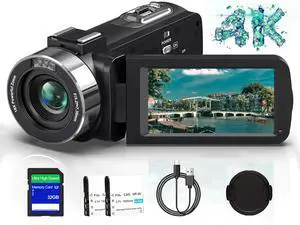4K Ultra HD 80MP Video Camera Camcorder for YouTube Vlogging | IR Night Vision,18X Digital Zoom,3.0" 270° Rotatable IPS Screen;Video Recorder,Comes with 32GB SD Card,Lens Cap & 2 Batteries 4K Ultra HD 80MP Video Camera Camcorder for YouTube Vlogging | IR Night Vision,18X Digital Zoom,3.0" 270° Rotatable IPS Screen;Video Recorder,Comes with 32GB SD Card,Lens Cap & 2 Batteries