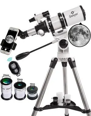 Telescope, Telescopes for Adults, 80mm AZ Space Astronomical Refractor Telescope Kids, Adults Astronomy, German Technology Scope Telescope, Telescopes for Adults, 80mm AZ Space Astronomical Refractor Telescope Kids, Adults Astronomy, German Technology Scope