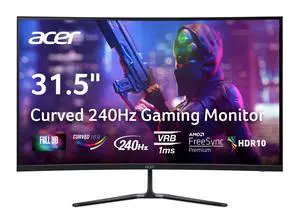 Nitro 31.5 Gaming Monitor | Full HD 1920 x 1080 | 1500R 16:9 Curved | AMD FreeSync Premium | 240Hz Refresh Rate | 1ms (VRB) | 1 x Display Port 1.4 & 2 x HDMI 2.1 Ports | ED320Q W0biip Nitro 31.5 Gaming Monitor | Full HD 1920 x 1080 | 1500R 16:9 Curved | AMD FreeSync Premium | 240Hz Refresh Rate | 1ms (VRB) | 1 x Display Port 1.4 & 2 x HDMI 2.1 Ports | ED320Q W0biip