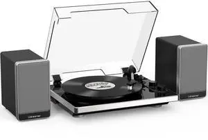 Viny Record Player with 2 External Speakers and 2 Bluetooth Modes,Turntable with ATN-3600 Stylus,Pitch,USB Recording,RCA and AUTO Stop for Vinyl Records Viny Record Player with 2 External Speakers and 2 Bluetooth Modes,Turntable with ATN-3600 Stylus,Pitch,USB Recording,RCA and AUTO Stop for Vinyl Records
