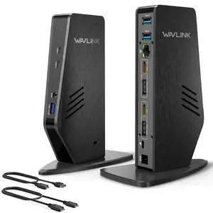Universal Laptop Docking Station - Dual Monitor Support for Windows and Mac, 5K/Dual 4K@60Hz (2 HDMI, 2 DP, 3 USB, 2 USB-C, Ethernet, Audio&Mic) Universal Laptop Docking Station - Dual Monitor Support for Windows and Mac, 5K/Dual 4K@60Hz (2 HDMI, 2 DP, 3 USB, 2 USB-C, Ethernet, Audio&Mic)