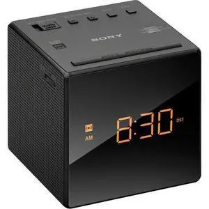 Compact AM/FM Alarm Clock Radio Battery Back-Up, Adjustable Brightness Control, Programmable Sleep Timer, Daylights Savings Time Adjustment, Black Finish Compact AM/FM Alarm Clock Radio Battery Back-Up, Adjustable Brightness Control, Programmable Sleep Timer, Daylights Savings Time Adjustment, Black Finish