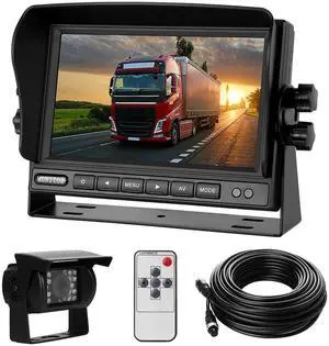 Backup Camera System Kit 7" LCD Reversing Monitor+Rear View Camera | 170 ° Wide Angle, Waterproof IP68, 18 Infrared Night Vision,Rear View Backup Camera for Trucks/RV/Trailers/Bus/Vans/Box Truck Backup Camera System Kit 7" LCD Reversing Monitor+Rear View Camera | 170 ° Wide Angle, Waterproof IP68, 18 Infrared Night Vision,Rear View Backup Camera for Trucks/RV/Trailers/Bus/Vans/Box Truck