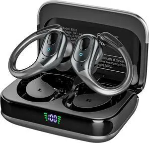 Wireless Earbuds, Sports Bluetooth Headphones, 75Hrs Playtime Ear Buds with LED Power Display, Noise Canceling Headset, IPX7 Waterproof Earphones for Workout/Running Wireless Earbuds, Sports Bluetooth Headphones, 75Hrs Playtime Ear Buds with LED Power Display, Noise Canceling Headset, IPX7 Waterproof Earphones for Workout/Running
