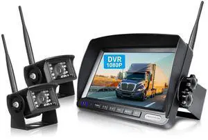 1080P FHD Digital Wireless Backup Camera System Kit for RV/Truck/Trailer/Van/Bus,Night Vision,7inch HD LCD Monitor,IP69 Waterproof Rear View Camera No Interference Record-HW02-M 1080P FHD Digital Wireless Backup Camera System Kit for RV/Truck/Trailer/Van/Bus,Night Vision,7inch HD LCD Monitor,IP69 Waterproof Rear View Camera No Interference Record-HW02-M