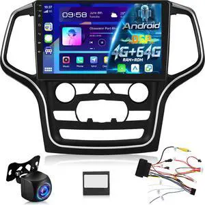 4+64G Android Radio for Jeep Grand Cherokee 2014-2020 for Small Screen | 10'' IPS Touchscreen with Wireless Carplay and Android Auto, Custom Homepage, DSP/EQ, 5G/WiFi, SWC + Rearview Camera + Canbus 4+64G Android Radio for Jeep Grand Cherokee 2014-2020 for Small Screen | 10'' IPS Touchscreen with Wireless Carplay and Android Auto, Custom Homepage, DSP/EQ, 5G/WiFi, SWC + Rearview Camera + Canbus