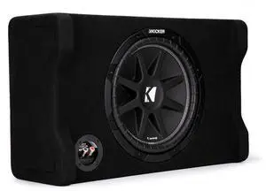 48CDF124 Comp 12" Subwoofer in Down Firing Enclosure, 4-Ohm | Loaded ported box design, space-saving behind-seat truck fit, protected downward woofer, deep bass output, easy install 48CDF124 Comp 12" Subwoofer in Down Firing Enclosure, 4-Ohm | Loaded ported box design, space-saving behind-seat truck fit, protected downward woofer, deep bass output, easy install