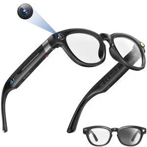 AI Smart Glasses with Camera and Bluetooth, 8MP 4K Video Audio Recording Glasses with Translation & Voice Control, IP67 Waterproof Smart Glasses for Business & Outdoor AI Smart Glasses with Camera and Bluetooth, 8MP 4K Video Audio Recording Glasses with Translation & Voice Control, IP67 Waterproof Smart Glasses for Business & Outdoor