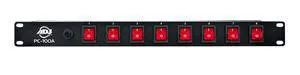 PC100A power strip single rack space unit with 8 on off lighted toggle switches and 15 amp breaker PC100A power strip single rack space unit with 8 on off lighted toggle switches and 15 amp breaker