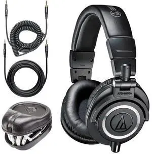 ATH-M50x Professional Monitor Headphones + Slappa Full Sized HardBody PRO Headphone Case (SL-HP-07) ATH-M50x Professional Monitor Headphones + Slappa Full Sized HardBody PRO Headphone Case (SL-HP-07)