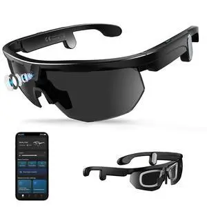 AI Cycling Camera Glasses with 4K Video & 32MP Photo, Polarized UV400 Smart Sunglasses with Camera, EIS Stabilization, IP66 Waterproof Bluetooth Glasses for Men Women Biking Running Baseball AI Cycling Camera Glasses with 4K Video & 32MP Photo, Polarized UV400 Smart Sunglasses with Camera, EIS Stabilization, IP66 Waterproof Bluetooth Glasses for Men Women Biking Running Baseball