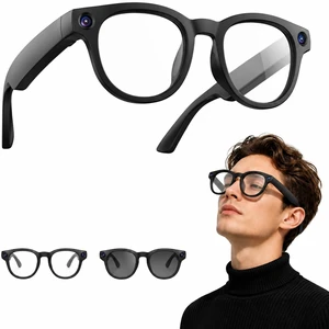 AI Smart Glasses with 8MP Camera, 6-Axis EIS 1200P Video Recording Bluetooth 5.4 Open-Ear Audio with ChatGPT Translation for Cycling & Vlogging, 42g Lightweight AI Smart Glasses with 8MP Camera, 6-Axis EIS 1200P Video Recording Bluetooth 5.4 Open-Ear Audio with ChatGPT Translation for Cycling & Vlogging, 42g Lightweight