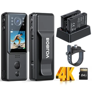 4K Mini Body Camera with Video and Audio 64G, 2X 1400mAh Batteries& Charging Dock, A29 Body Wearable Camera with Night Vision & Bike Mount for Security, Vlogging, Pet, Cycling, Daily Recording 4K Mini Body Camera with Video and Audio 64G, 2X 1400mAh Batteries& Charging Dock, A29 Body Wearable Camera with Night Vision & Bike Mount for Security, Vlogging, Pet, Cycling, Daily Recording